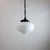 Art Deco Milk Glass Pendant Light For Sale - Image 12 of 14