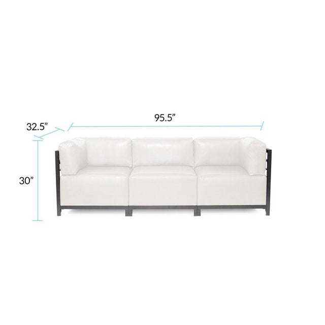 2020s Axis 3pc Sectional Avanti White Titanium Frame For Sale - Image 5 of 6