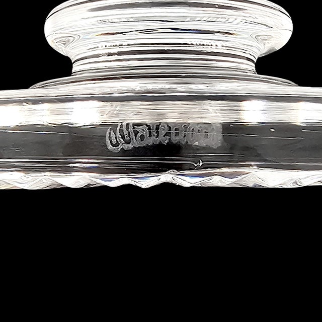 Late 20th Century Waterford Prestige Heavy Cut Crystal Pedestal Bowl 5.25" For Sale - Image 9 of 9