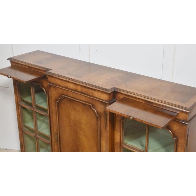 Antique Walnut Breakfront Bookcase, 1890s For Sale - Image 11 of 16