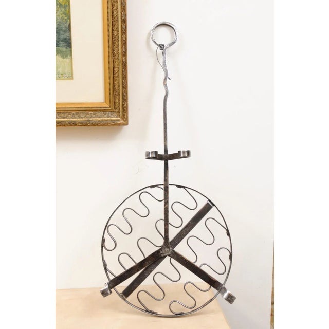 French French 19th Century Iron Fireplace Grill with Petite Feet and Long Handle For Sale - Image 3 of 13