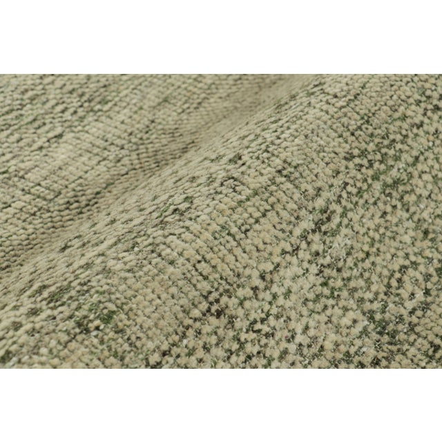 Rug & Kilim’s Contemporary Textural Rug in Green and White Tones - 6x9 For Sale In New York - Image 6 of 7