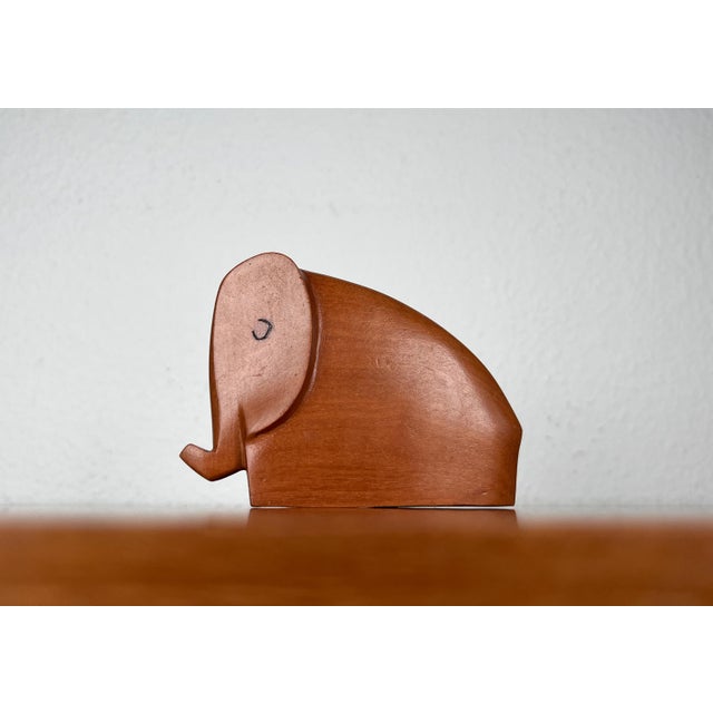 Mid-Century Teak Elephant Figurine, 1960s For Sale - Image 15 of 17