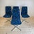 Danish Swivel Dining Chairs in Flower Power Fabric, 1960s) Set of 4 For Sale - Image 6 of 6