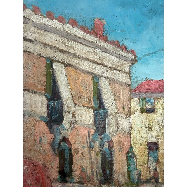 Early 20th Century Early 20th Century Late Impressionist Italian Canal For Sale - Image 5 of 10