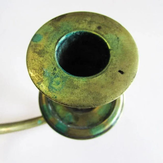 Vintage Gilt Metal Wall Sconces Two-Light Candlestick Holders - a Pair For Sale - Image 11 of 12