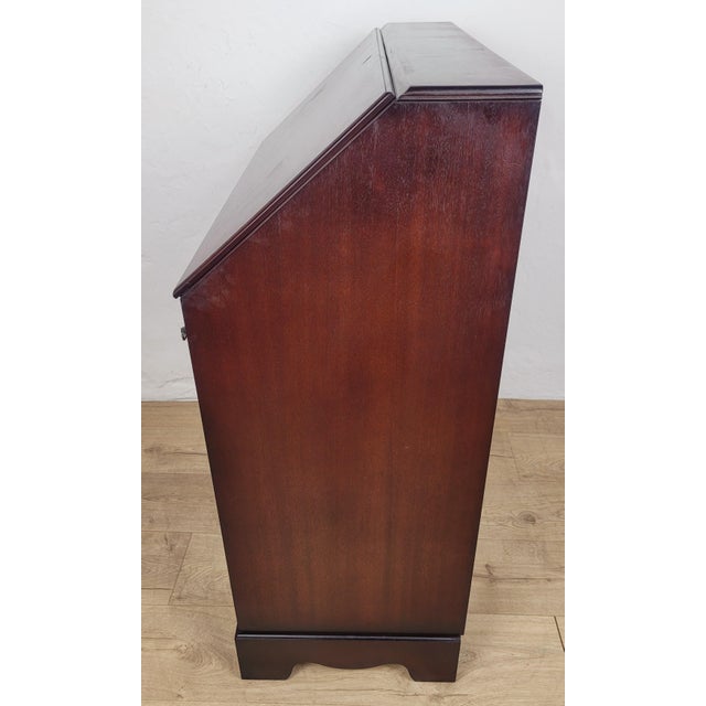 Vintage Secretaire with Green Leather Top, 1960 For Sale - Image 17 of 18