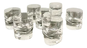 Vintage Pitagora Water Glasses by Marco Zanuso for Arnolfo Di Cambio, 1969, Set of 7