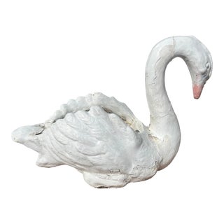 Early 20th Century Stone and Cement Garden Swan Planter For Sale