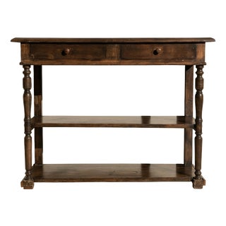 Vintage Wood Console Table, 1920s For Sale