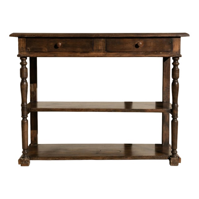 Vintage Wood Console Table, 1920s For Sale