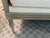 Wood Wood Framed Sofa in White Linen For Sale - Image 7 of 8