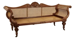 Antique Anglo Indian Caned and Carved Settee