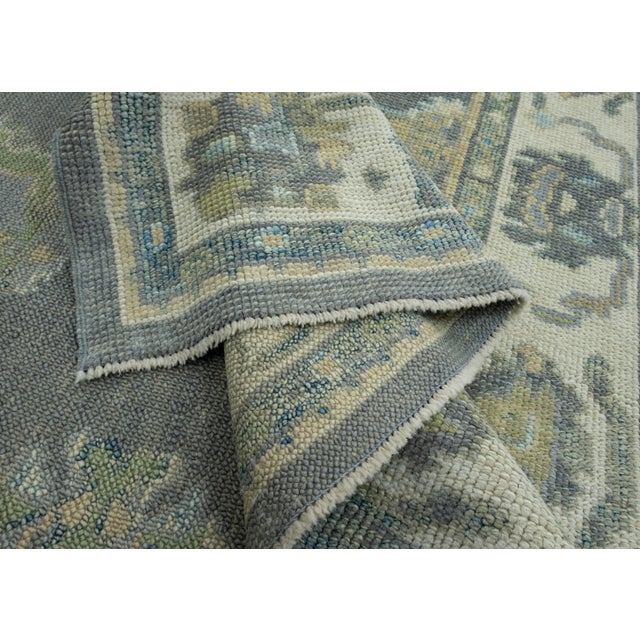 Textile Turkish Oushak Rug 5'1" x 6'9" #17107 For Sale - Image 7 of 8