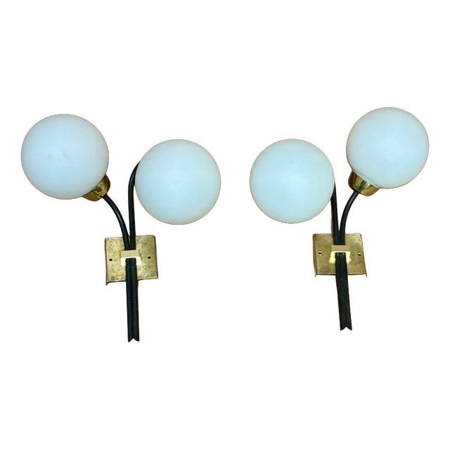 Wall Lights from Maison Lunel, France, 1950, Set of 2 For Sale