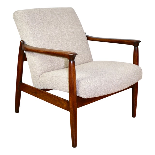 Beige Boucle GFM-64 Armchair from Edmund Homa, 1970s For Sale