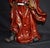 Vintage Chinese Shiwan Pottery Guan Yu Statue Oxblood Glazed Ceramic Guan Gong For Sale - Image 16 of 18