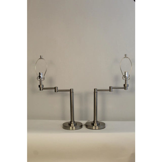 Hanson Style Mid 20th Century Swing Arm Lamps For Sale - Image 4 of 12