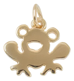 James Avery Retired 14k Yellow Gold Frog Charm Pendant