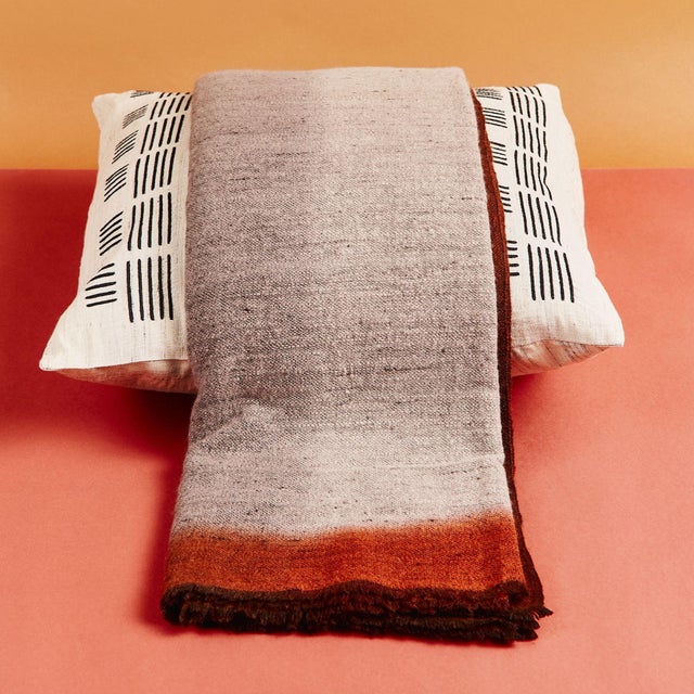 2020s Simply Taupe Handloom Throw For Sale - Image 5 of 11