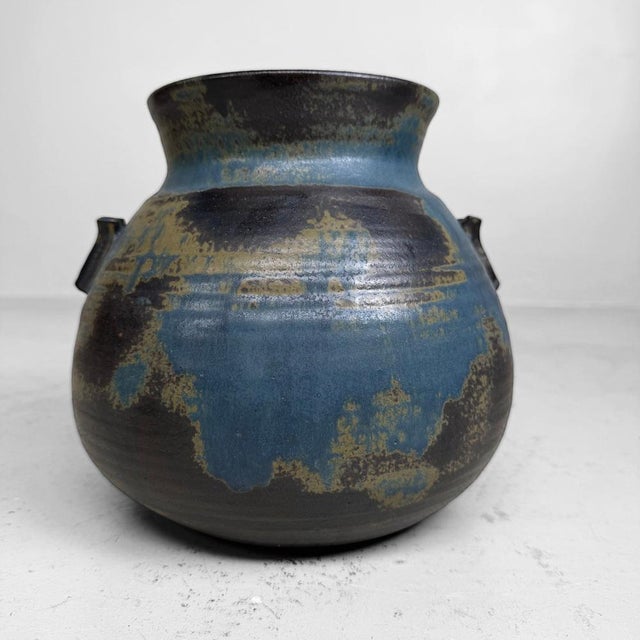 Vintage Japanese Seto Ceramic Ikebana Vase, 1960s For Sale - Image 17 of 17