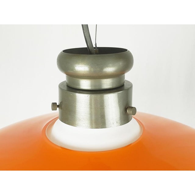 Orange Murano Glass Pendant Lamp by Alessandro Pianon for Vistosi, 1961 For Sale - Image 4 of 13