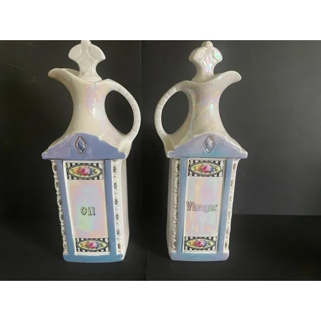 Farmhouse 1930s Mepoco Ware German Pottery Kitchen Canisters - Set of 13 For Sale - Image 3 of 13
