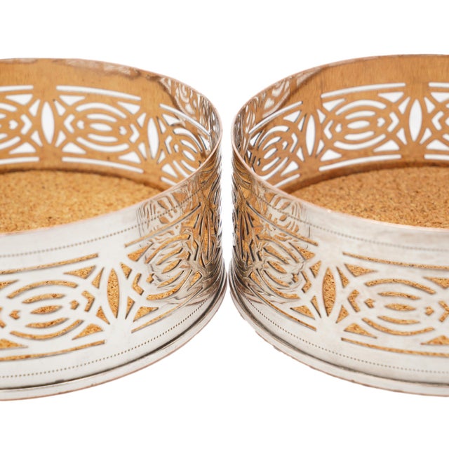 Pair of English Adam-Style Reticulated Silver-Plate Wine Coasters, C. 1880-1920 For Sale - Image 4 of 9