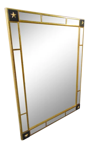 Hollywood Regency Gilt Mirrored Framed Mirror