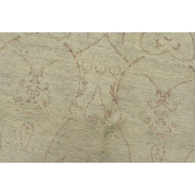 Textile Ikat Rug 6′ X 9’1” Gray Wool Modern Hand-Knotted Oriental Carpet For Sale - Image 7 of 12