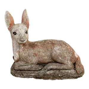 Brown Painted Doe or Deer Garden Ornament