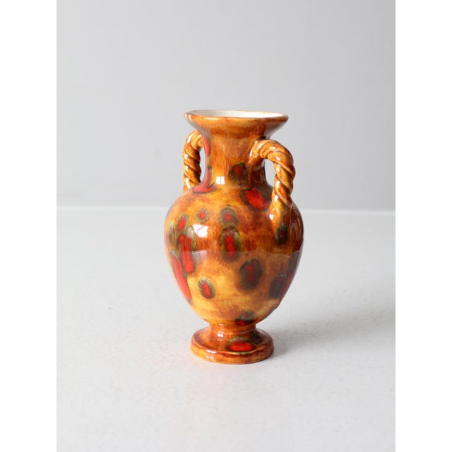 Brown Vintage Drip Glaze Vase For Sale - Image 8 of 9