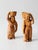 Brown Mid-Century Wood Folk Art Basket Carrying Figures For Sale - Image 8 of 10