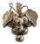 Taxco Mexican Sterling Silver Brooch Featuring a Sculptural Bunch of Grapes With Textured Leaves For Sale