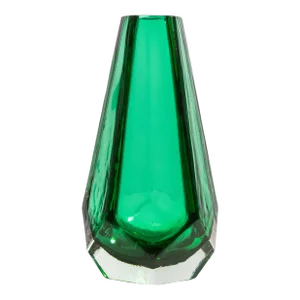 Hand Blown Murano Vase in Gradient Smoke