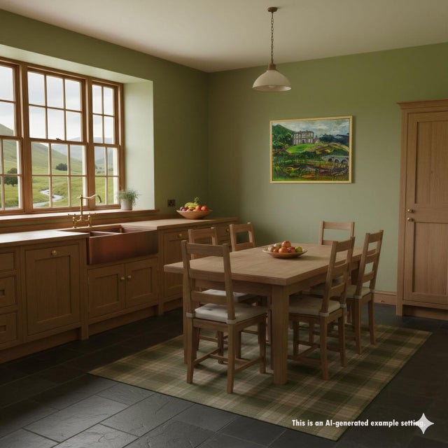 Fermoyle House, Brandon Bay, Ireland, 1976 - Alexander Michael Oil Painting Painted in 1976, this expressive landscape...