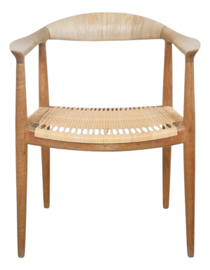JH501 The Chair in Oak and Wicker by Hans Wegner, 1960s