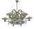Vintage Bohemian Bauhaus Nickel Chandelier, 1932 For Sale