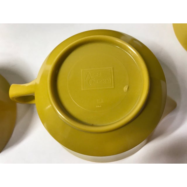 Vintage Melamine “Allied Chemical” Harvest Gold Dish Set- 9 Pieces For Sale - Image 6 of 13