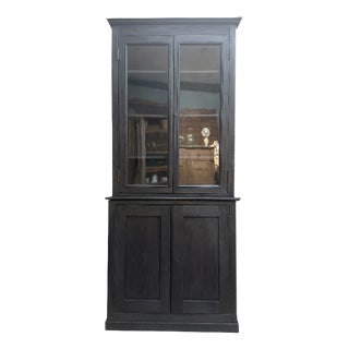 Antique Two-Part Black Buffet, 1890s For Sale