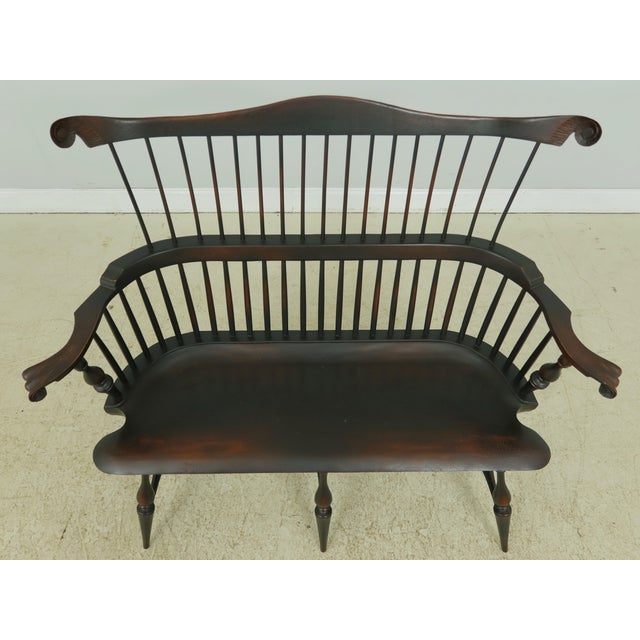 Riverbend Chair Co Painted Windsor Settee Bench Chairish