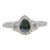 Alexandrite Halo Ring With Earth-Mined Diamonds Accents: Solid 14k Gold, 6x5mm, Size 6.75 For Sale