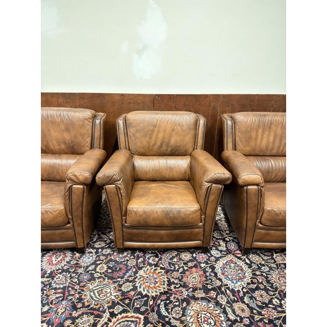 Animal Skin English Chesterfield Chairs, Set of 4 For Sale - Image 7 of 18
