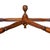 Brown Neoclassical Fluted Demilune Console Table With Pineapple Finial Stretcher & Gold Leaf For Sale - Image 8 of 14
