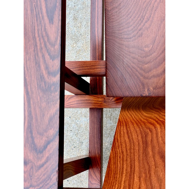 Gerrit Rietveld Attributed to Gerrit Rietveld 1917 Designed Red and Blue Chair Studio Reproduction 1960s Rosewood For Sale - Image 4 of 6