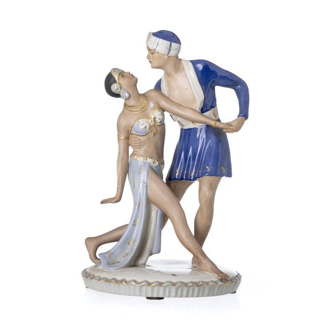 Porcelain Group by Rodolfo Valentino and Vilma Bank for Royal Dux For Sale - Image 6 of 6