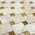 Mediterranean Angers Travertine Polished Dropset Mosaic With Gold Travertine Dots For Sale - Image 3 of 4