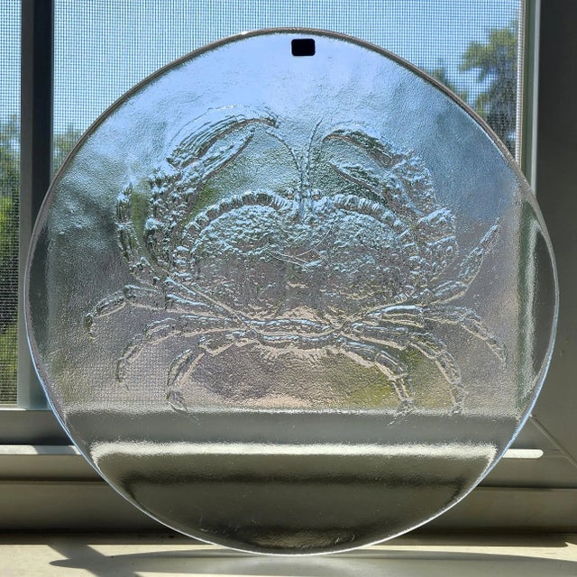 From Kosta Boda, Sweeden. Part of the discontinued "Marina" Party Line. Designed by Ann Warff. Large, heavy, clear glass...