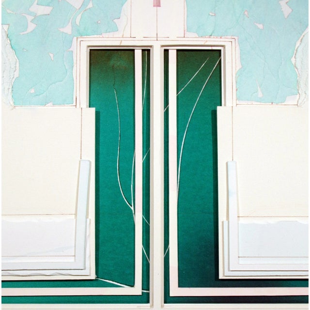 1984 "Cross Series - Warming Up" Mixed-Media Assemblage and Watercolor Painting by Nanci Blair Closson For Sale - Image 4 of 5