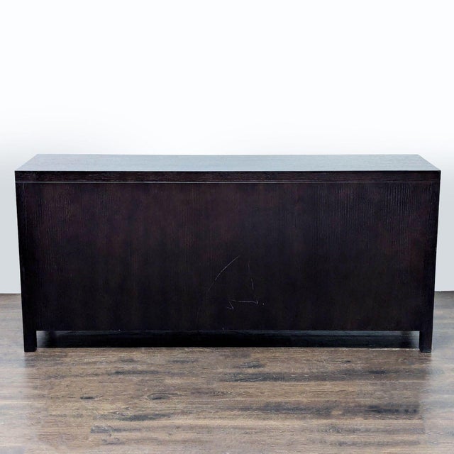 Brown Crate & Barrel Four Drawer Sideboard For Sale - Image 8 of 11